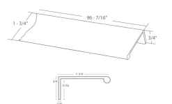 Online 8' Long Aluminum Appliance Pull Appliance Pulls