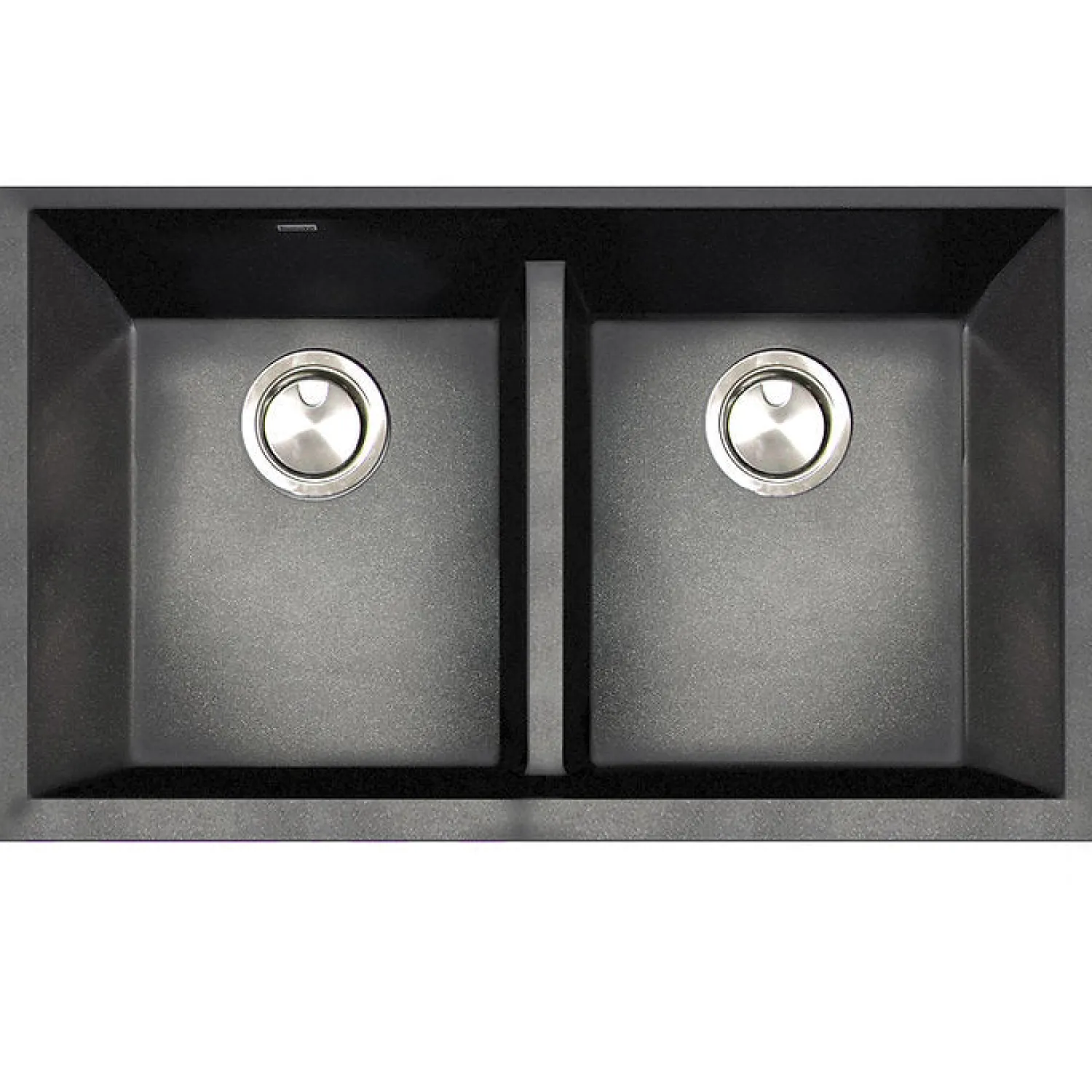 Hot Low Divide 50/50 Matte Black Composite Undermount Sink Double Bowl Sinks|Composite & Quartz Sinks