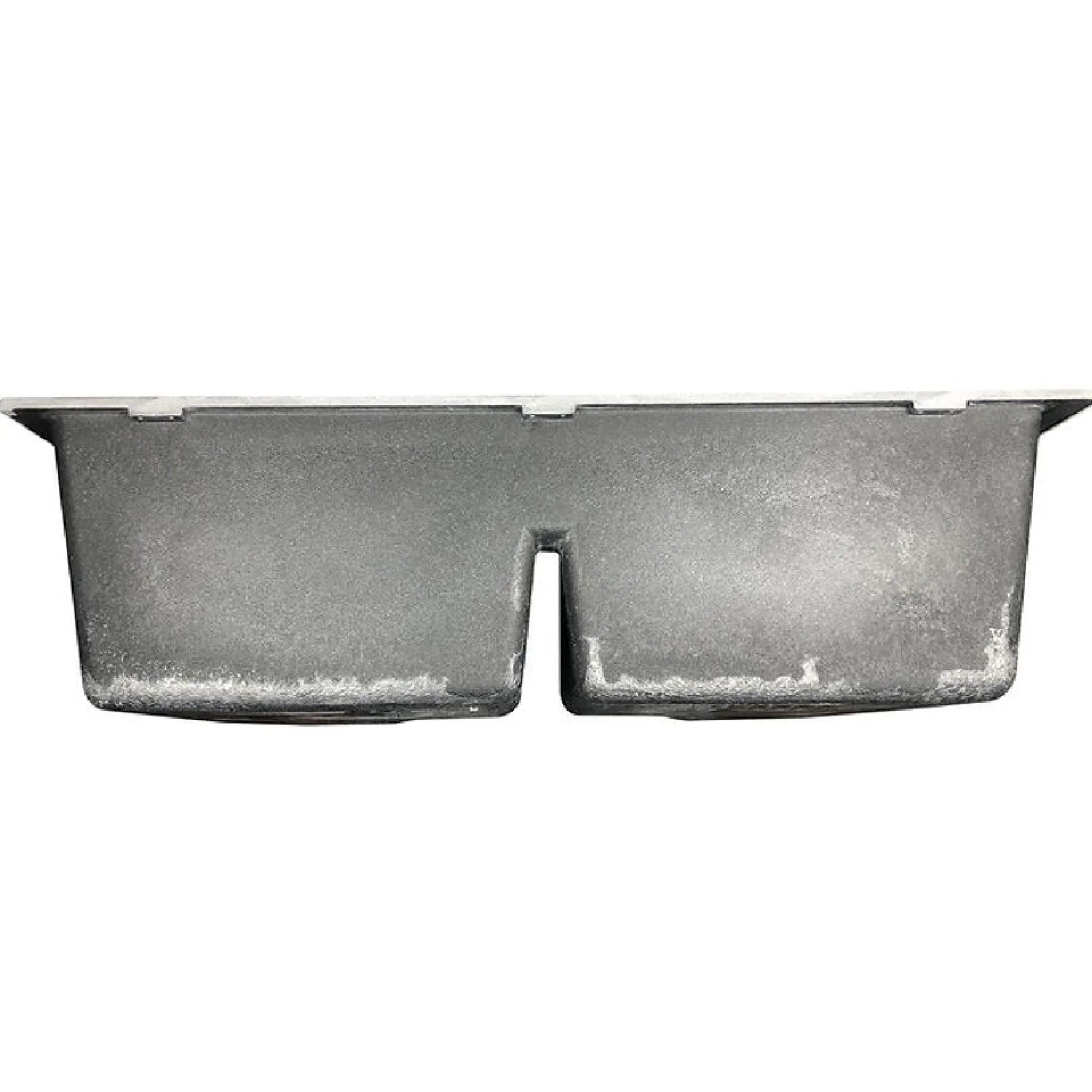 Hot Low Divide 50/50 Matte Black Composite Undermount Sink Double Bowl Sinks|Composite & Quartz Sinks