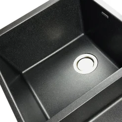 Hot Low Divide 50/50 Matte Black Composite Undermount Sink Double Bowl Sinks|Composite & Quartz Sinks