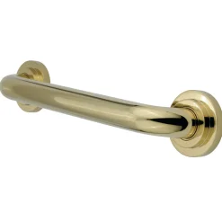 Clearance Manhattan 12" Brass Decorative Grab Bar in Polished Brass Grab Bars