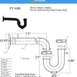 Sale Matte Black P-Trap for Bathroom and Utility Drains Laundry & Utility Sinks