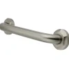 Sale Metropolitan 36" Brass Decorative Grab Bar in Brushed Nickel Grab Bars