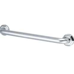 Sale Metropolitan 30" Brass Decorative Grab Bar in Polished Chrome Grab Bars