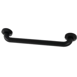 Sale Metropolitan 16" Brass Decorative Grab Bar in Matte Black Grab Bars