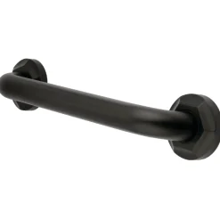 Sale Metropolitan 12" Brass Decorative Grab Bar in Oil Rubbed Bronze Grab Bars