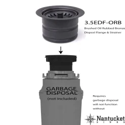Discount Nantucket Sink 3.5-Inch Extended Flange Disposal Kitchen Drain Sink Drains, Disposer Flanges & Air Gaps|Garbage Disposals & Parts