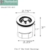Clearance 2 3/4" Bar Sink Drain in Polished Brass Sink Drains, Disposer Flanges & Air Gaps|Bar Sink Drains