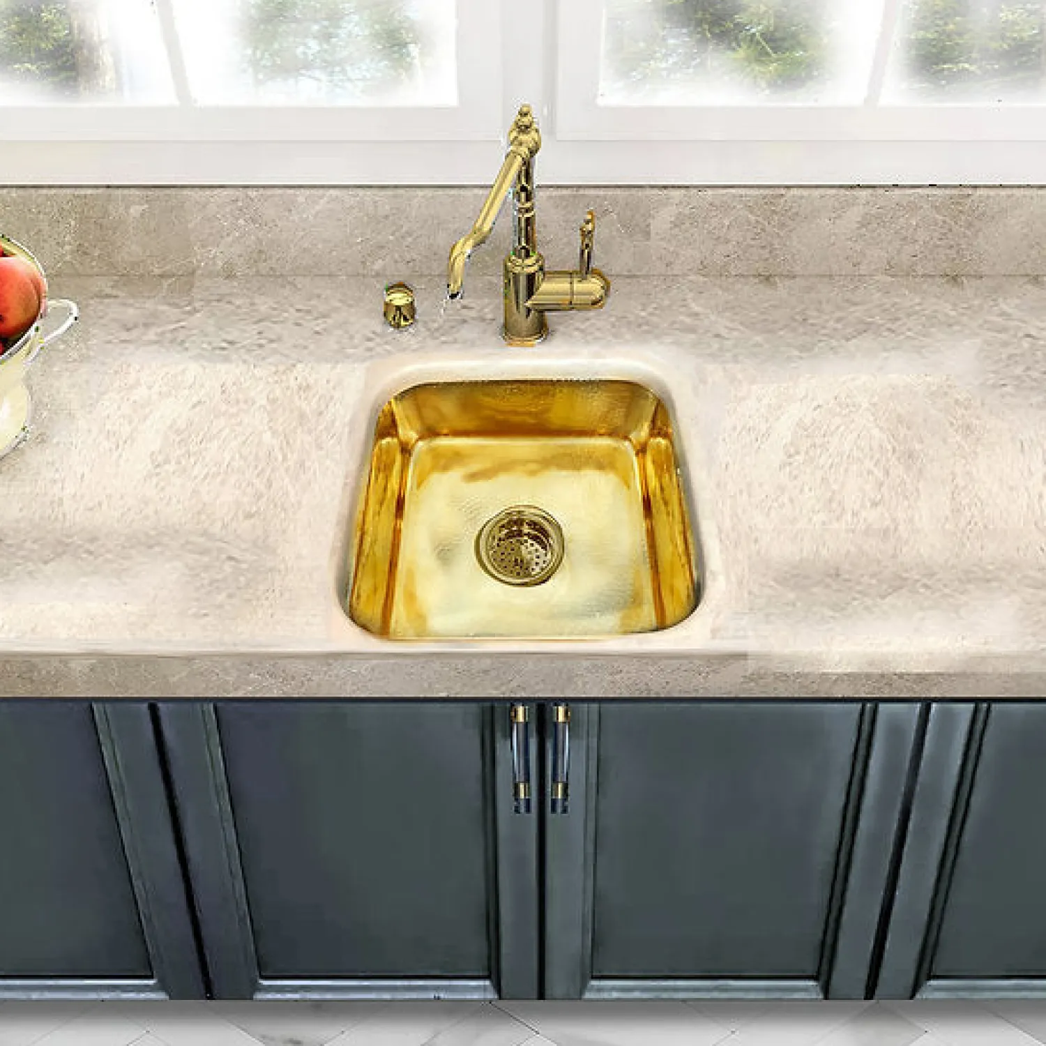 Discount 17" Bright Brass Bar Sink Drop-In / Top Mount Sinks|Single Bowl Sinks