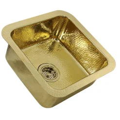 Outlet Bright Hammered Brass 17