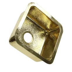 Outlet Bright Hammered Brass 17