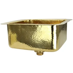 Outlet Bright Hammered Brass 17