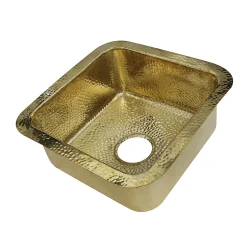 Outlet Bright Hammered Brass 17