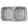 Best 32.5" Double Bowl Equal Undermount Stainless Steel Kitchen Sink, 16 Gauge Stainless Steel Sinks|Double Bowl Sinks