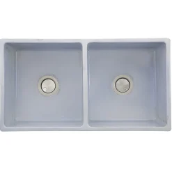 Best Double Bowl Farmhouse Fireclay Sink with Shabby Sugar Finish Double Bowl Sinks|Apron Front / Farmhouse Sinks