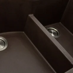 Clearance 60/40 Double Bowl Undermount Granite Composite Double Bowl Sinks|Undermount Sinks