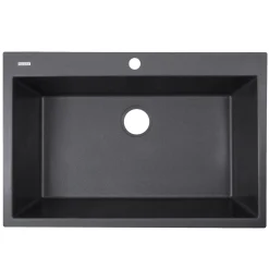 Online 33" Dual-Mount Granite Composite Sink Drop-In / Top Mount Sinks|Single Bowl Sinks