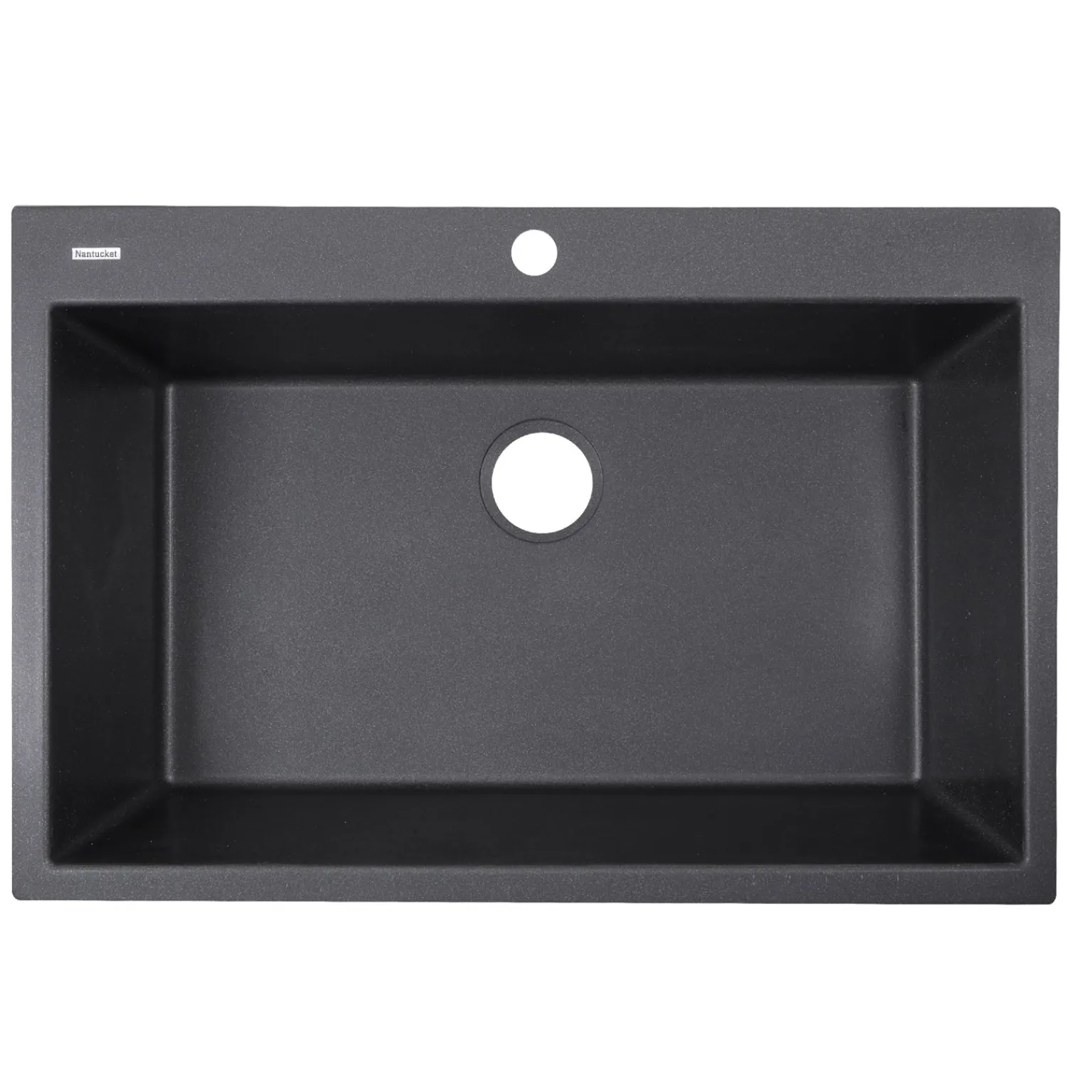 Online 33" Dual-Mount Granite Composite Sink Drop-In / Top Mount Sinks|Single Bowl Sinks