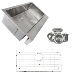 New EZApron33-5.5 RetroFit Single Bowl Undermount Stainless Steel Kitchen Sink with 5.5