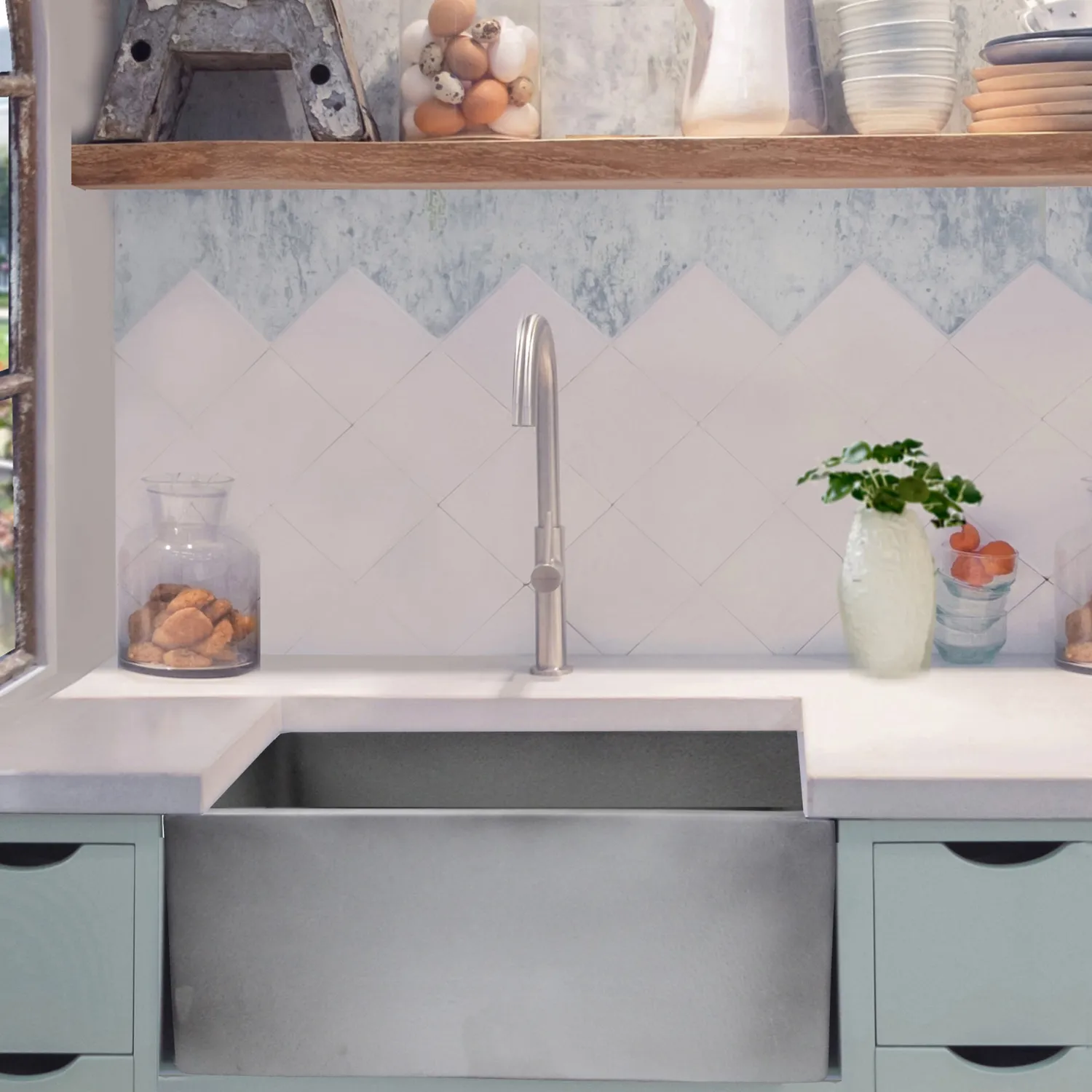 Discount 23" Farmhouse Fireclay Sink Single Bowl Sinks|Undermount Sinks