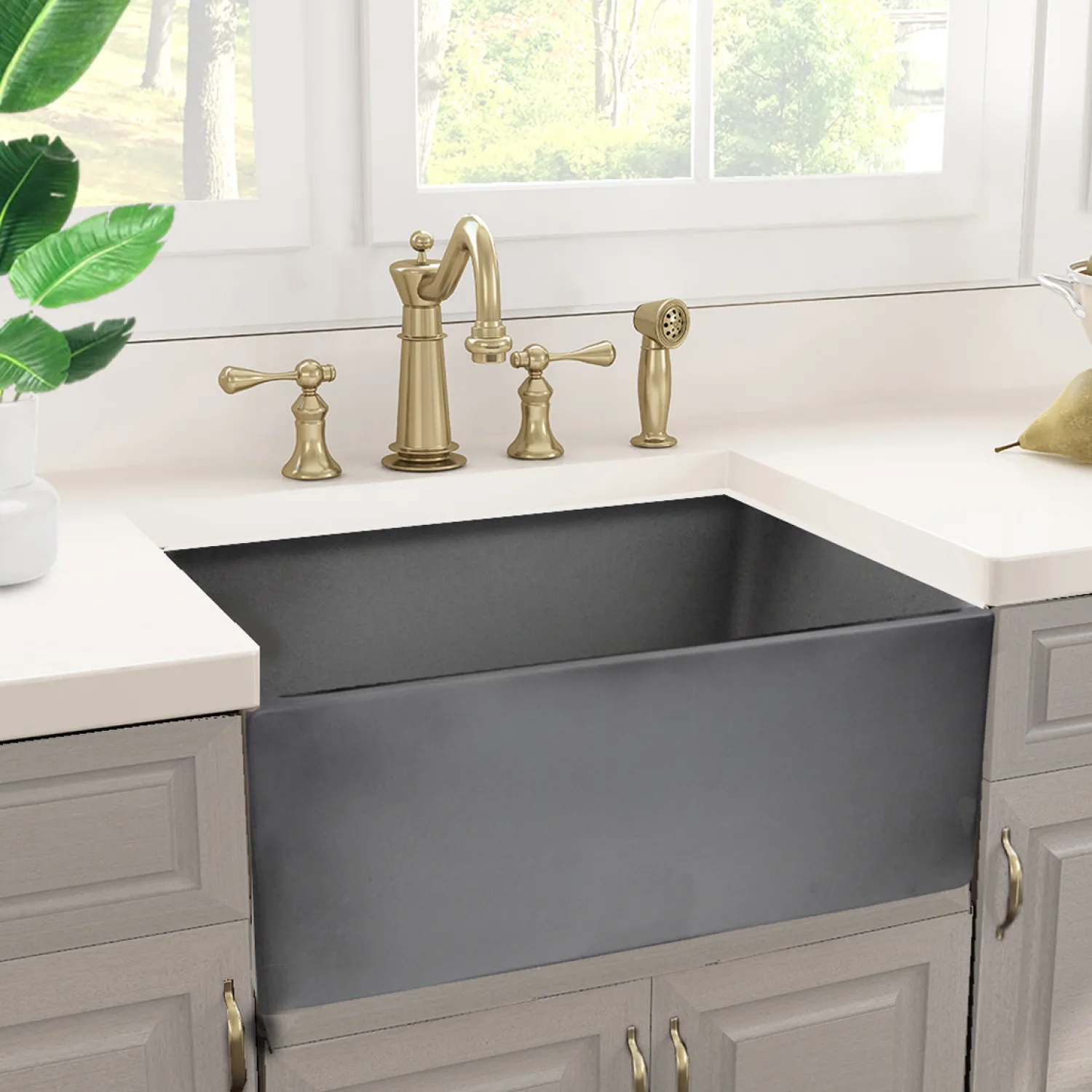 Discount 23" Farmhouse Fireclay Sink Single Bowl Sinks|Undermount Sinks