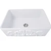 Discount 30" Farmhouse Fireclay Sink with Filigree Apron Single Bowl Sinks|Apron Front / Farmhouse Sinks