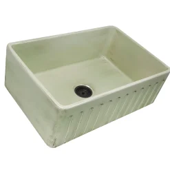 Best 30" Farmhouse Fireclay Sink with Shabby Green Finish Single Bowl Sinks|Apron Front / Farmhouse Sinks