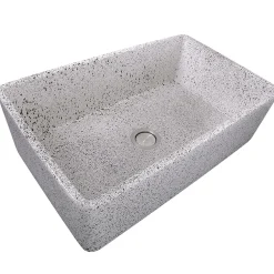 Outlet 33" Farmhouse Fireclay Sink with Pietra Sarda Finish Single Bowl Sinks|Apron Front / Farmhouse Sinks