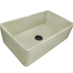 33" Farmhouse Fireclay Sink with Shabby Green Finish Single Bowl Sinks|Apron Front / Farmhouse Sinks