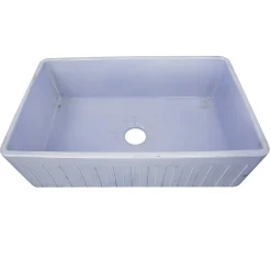 New 33" Farmhouse Fireclay Sink with Shabby Sugar Finish Single Bowl Sinks|Apron Front / Farmhouse Sinks