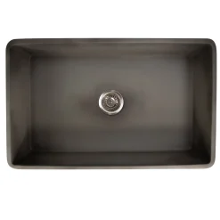 30" Farmhouse Fireclay Sink with Concrete Finish Single Bowl Sinks|Apron Front / Farmhouse Sinks