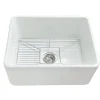 Discount 24" Fireclay Farmhouse Kitchen Sink T-FCFS24 Single Bowl Sinks|Apron Front / Farmhouse Sinks