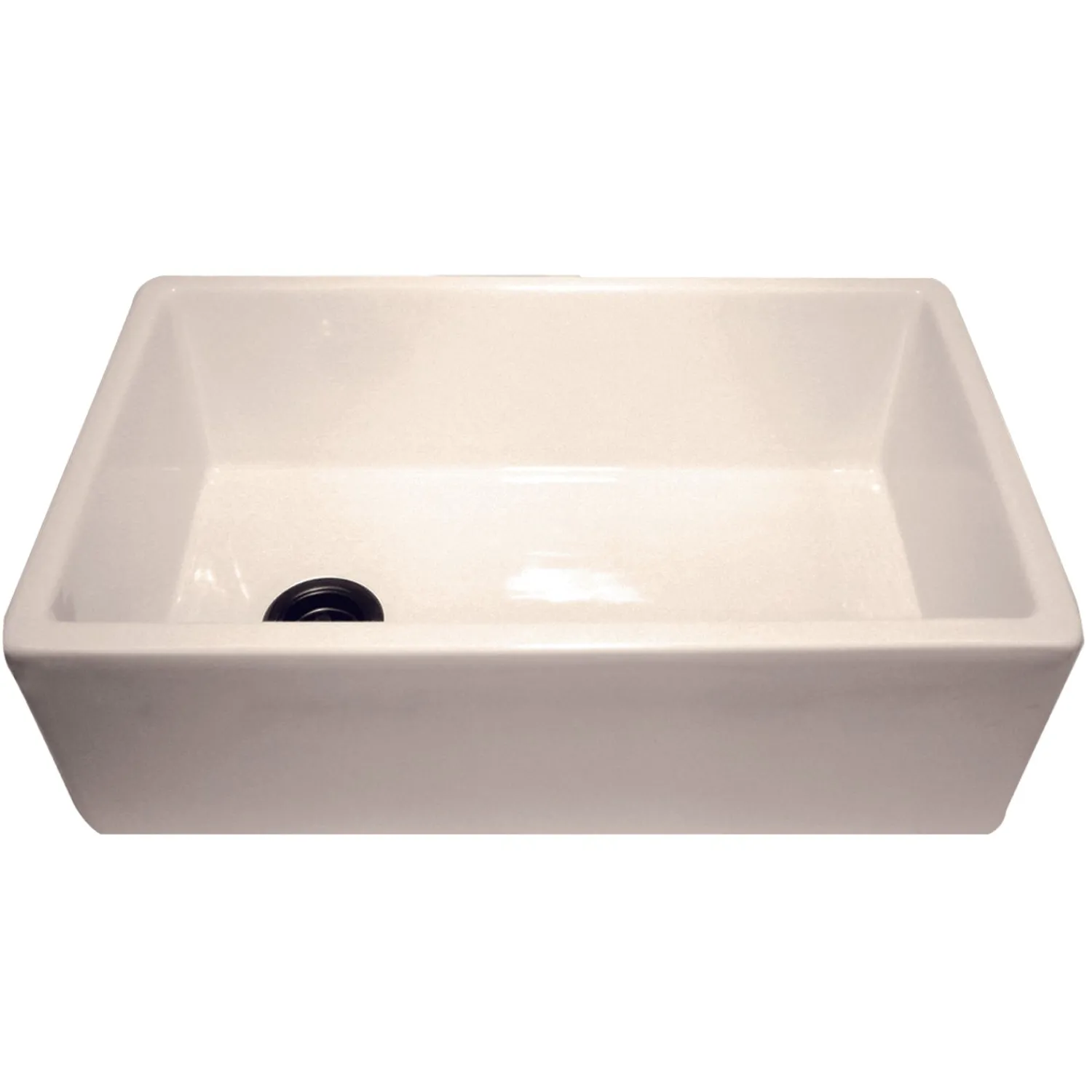 30" Fireclay Farmhouse Sink Offset Drain with Grid Single Bowl Sinks|Apron Front / Farmhouse Sinks