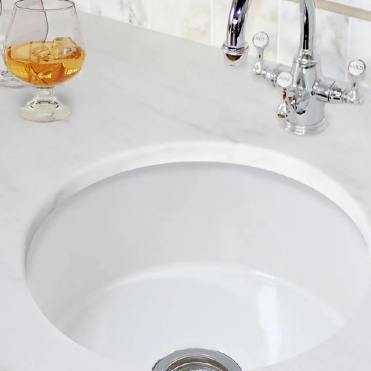 18" Fireclay Round Bar-Prep Sink Bar / Prep Sinks
