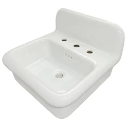 Sale 20" Fireclay Wallmounted Bathroom Sink Wall Mount Sinks|Laundry & Utility Sinks