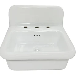Sale 20" Fireclay Wallmounted Bathroom Sink Wall Mount Sinks|Laundry & Utility Sinks