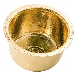 Outlet 15"Hand Hammered Round Brass Bar Sink Sinks For Tight Spaces|Bar / Prep Sinks