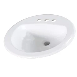 Outlet 20.25-Inch Drop-In Ceramic Vanity Sink DI2017-4 Drop-In / Top Mount Sinks