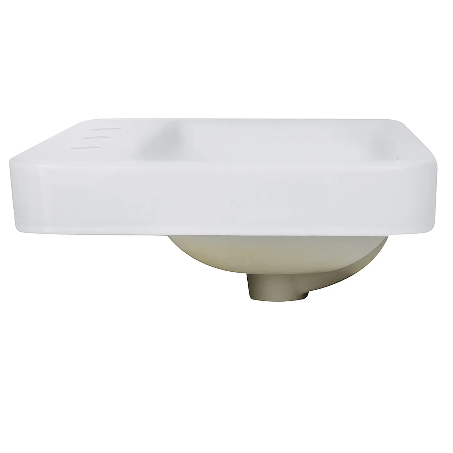 Best 23-Inch 3-Hole Rectangular Drop-In Ceramic Vanity Sink DI-2317-R8 Drop-In / Top Mount Sinks