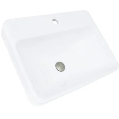Discount 23-Inch 1-Hole Rectangular Drop-In Ceramic Vanity Sink DI-2317-R1 Drop-In / Top Mount Sinks