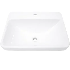 Discount 23-Inch 1-Hole Rectangular Drop-In Ceramic Vanity Sink DI-2317-R1 Drop-In / Top Mount Sinks