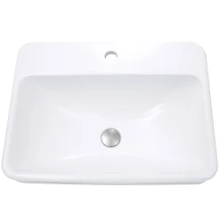 Discount 23-Inch 1-Hole Rectangular Drop-In Ceramic Vanity Sink DI-2317-R1 Drop-In / Top Mount Sinks