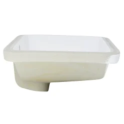 Discount 23.5-Inch Rectangular Undermount Ceramic Vanity Sink UM-2112-W in White Undermount