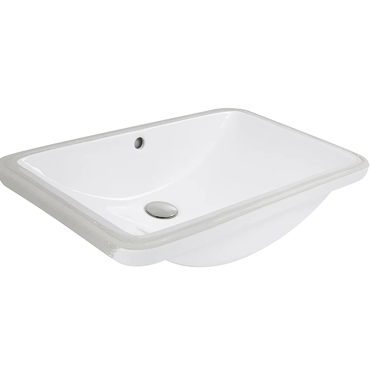 Discount 23.5-Inch Rectangular Undermount Ceramic Vanity Sink UM-2112-W in White Undermount