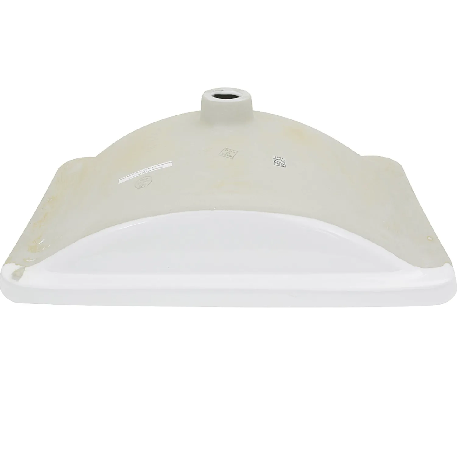 Discount 23.5-Inch Rectangular Undermount Ceramic Vanity Sink UM-2112-W in White Undermount