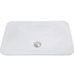 Clearance 21-Inch Rectangular Drop-In Ceramic Vanity Sink DI-2114-R Drop-In / Top Mount Sinks