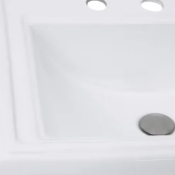 Best 23-Inch Rectangular Drop-In Ceramic Vanity Sink for 8" Centers Drop-In / Top Mount Sinks