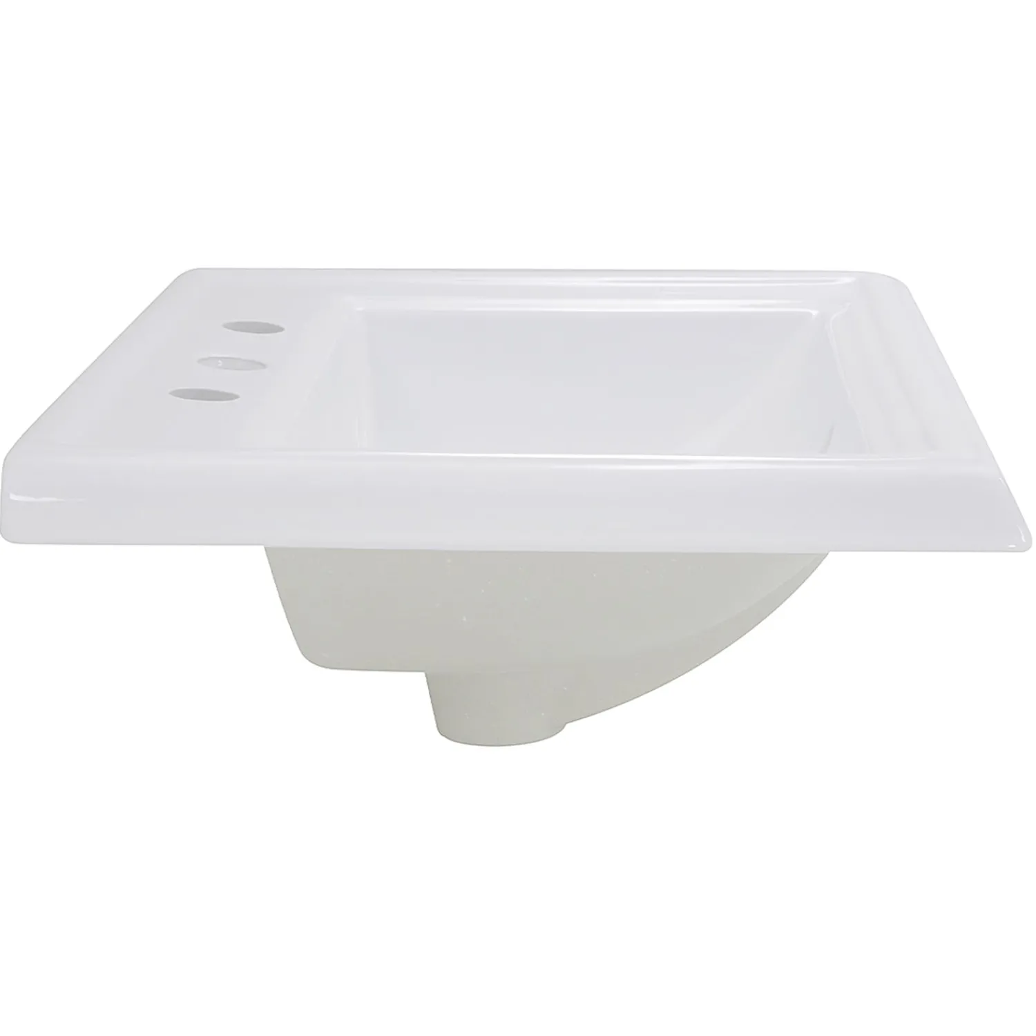 Best 23-Inch Rectangular Drop-In Ceramic Vanity Sink for 8" Centers Drop-In / Top Mount Sinks