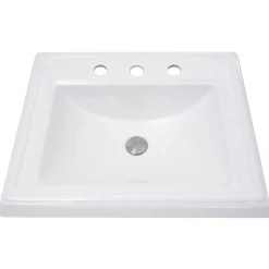 Best 23-Inch Rectangular Drop-In Ceramic Vanity Sink for 8