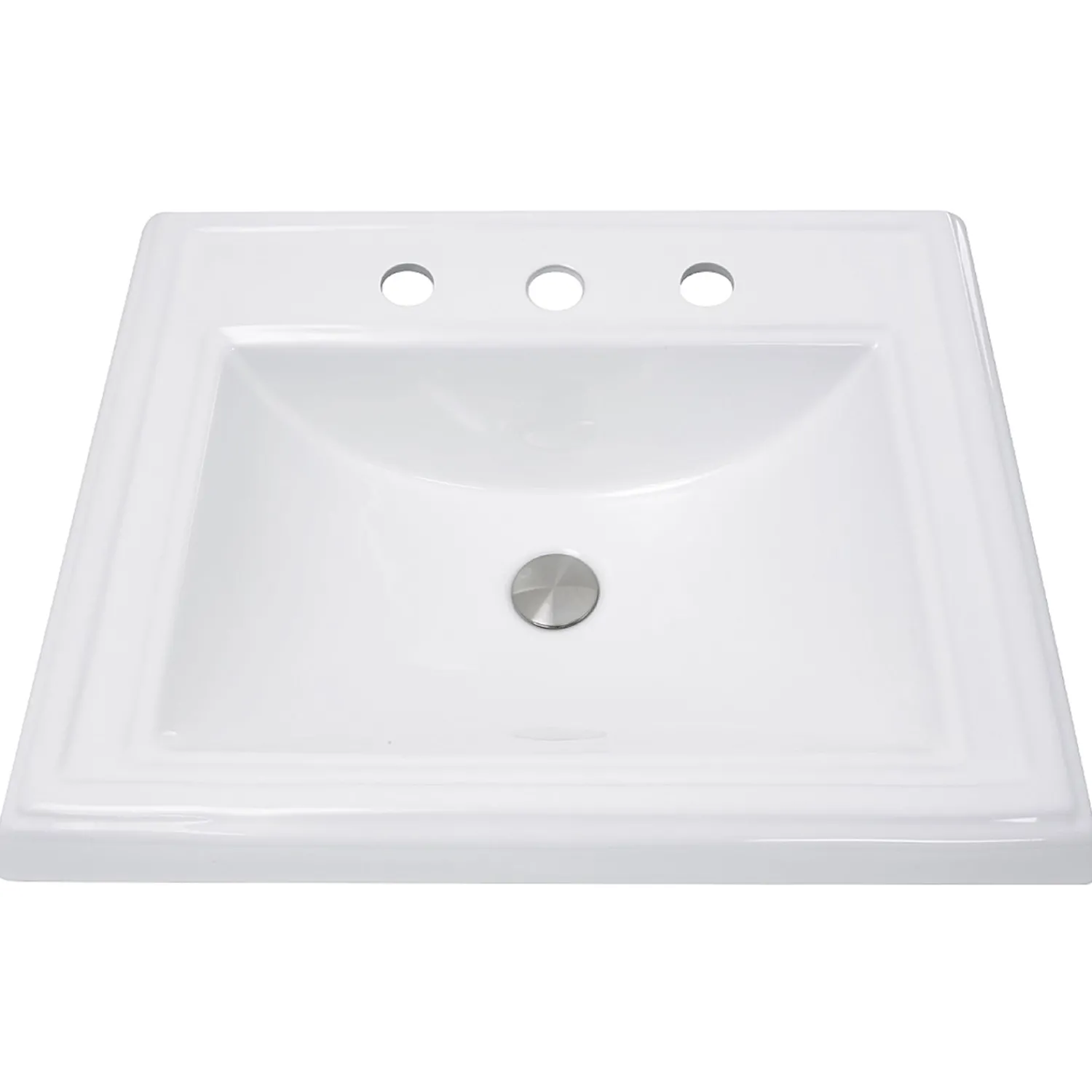 Best 23-Inch Rectangular Drop-In Ceramic Vanity Sink for 8" Centers Drop-In / Top Mount Sinks